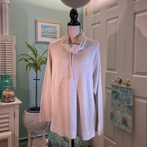 J Jill - Purejill Oatmeal long sleeve tunic with Cowl neck